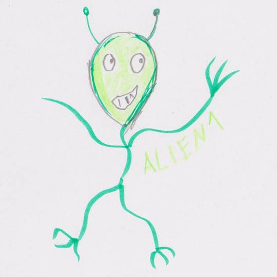 Alien mit Antennen