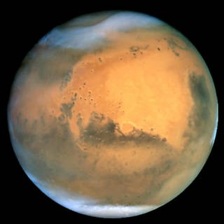 Satellitenaufnahme des Planeten Mars 