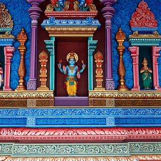 Hindu-Tempel und Schrein für die Gottheit Maha Vishnu